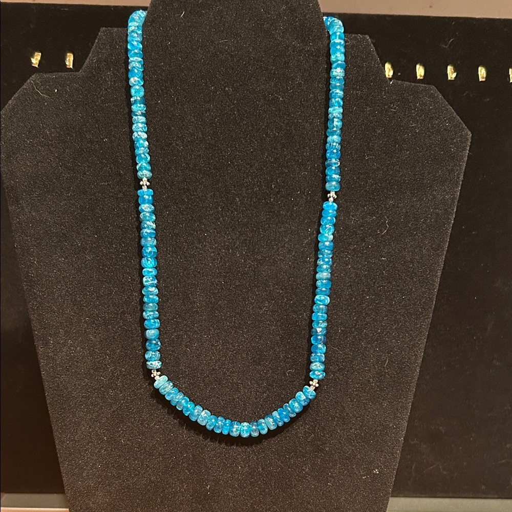 Elegant Blue Beaded Necklace